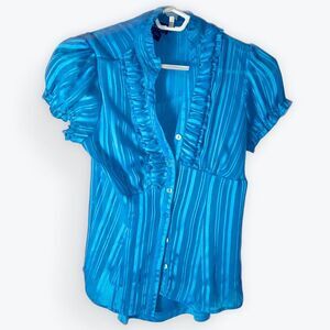 Preloved Blue Byer California Sheer Blouse size M